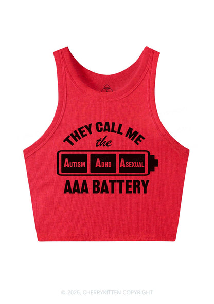 They Call Me AAA Battery Pride Y2K Crop Tank Top Cherrykitten