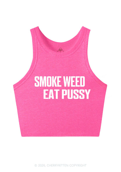 Smoke Wxxd Eat Puxxy Y2K Crop Tank Top Cherrykitten