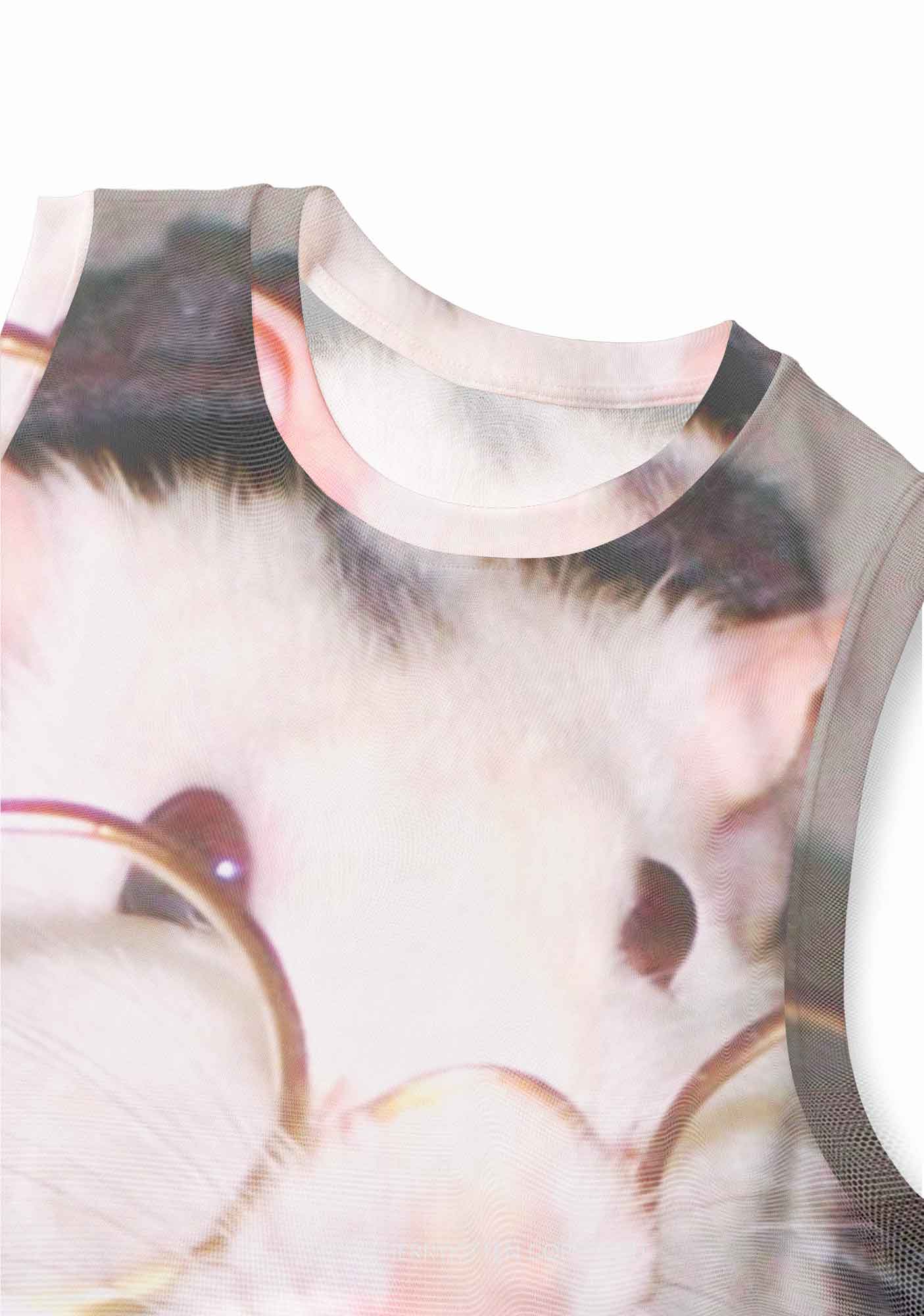 Glasses Rat Y2K Mesh Muscle Tank Cherrykitten