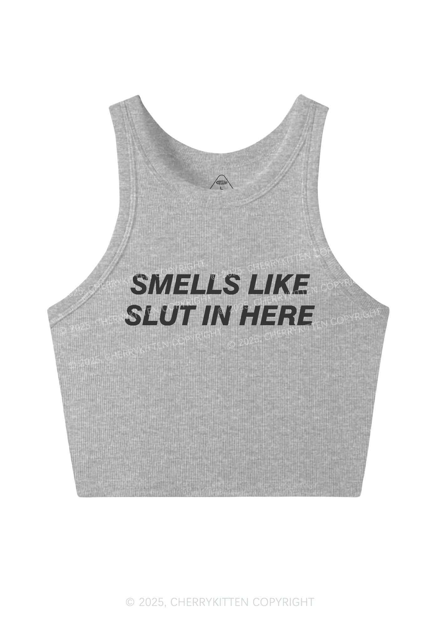 Smells Like Slxt Y2K Crop Tank Top Cherrykitten