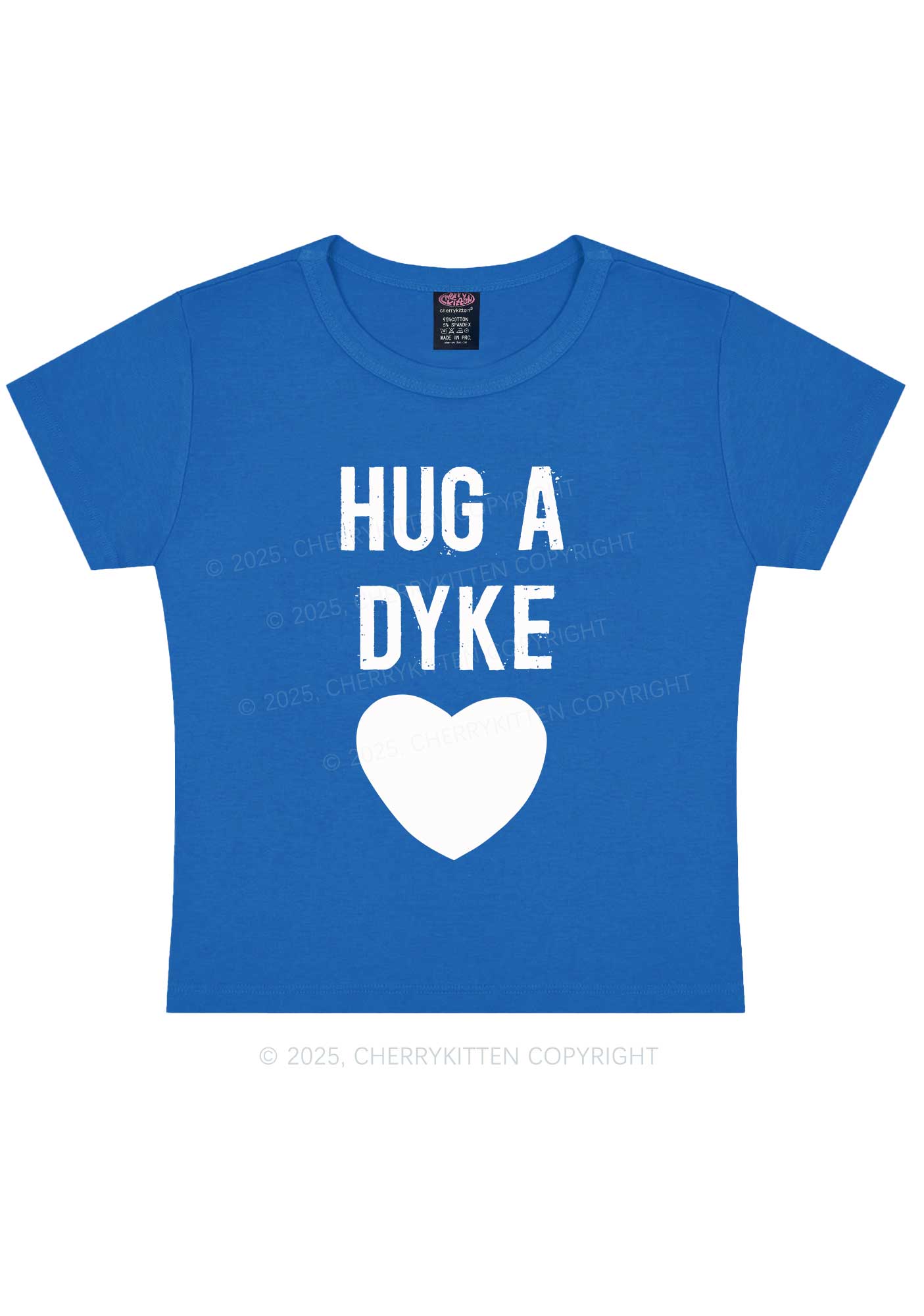Hug A Dyke Y2K Baby Tee Cherrykitten