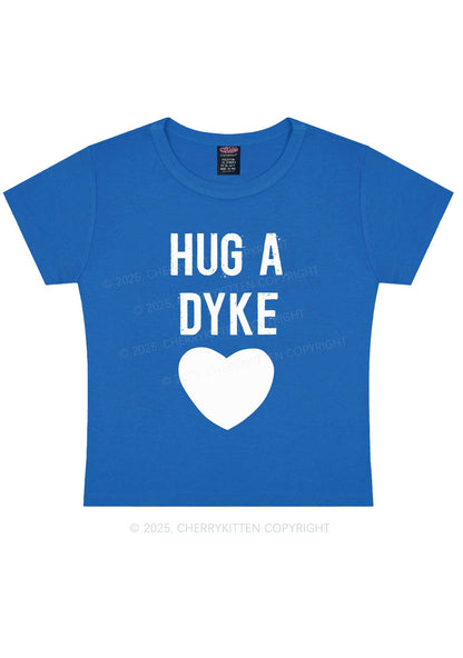 Hug A Dyke Y2K Baby Tee Cherrykitten