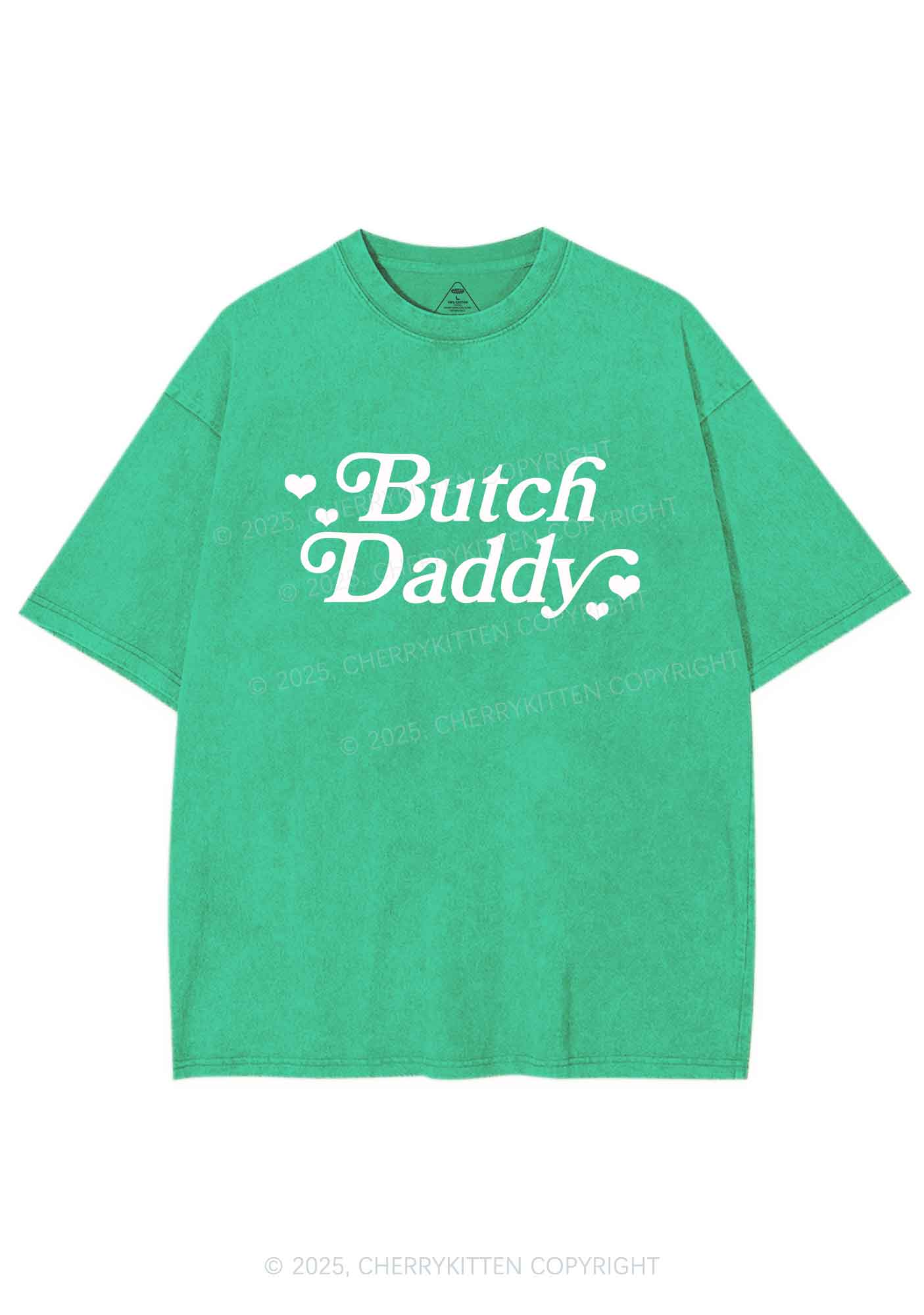Butch Daddy Y2K Shirts Washed Tee Cherrykitten