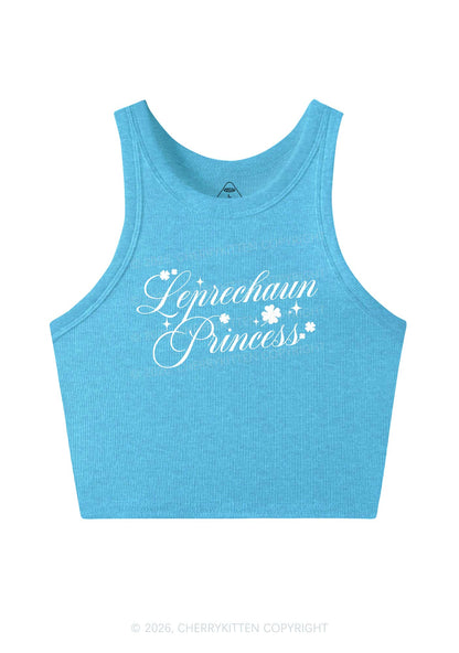 Leprechaun Princess St Patricks Y2K Crop Tank Top Cherrykitten