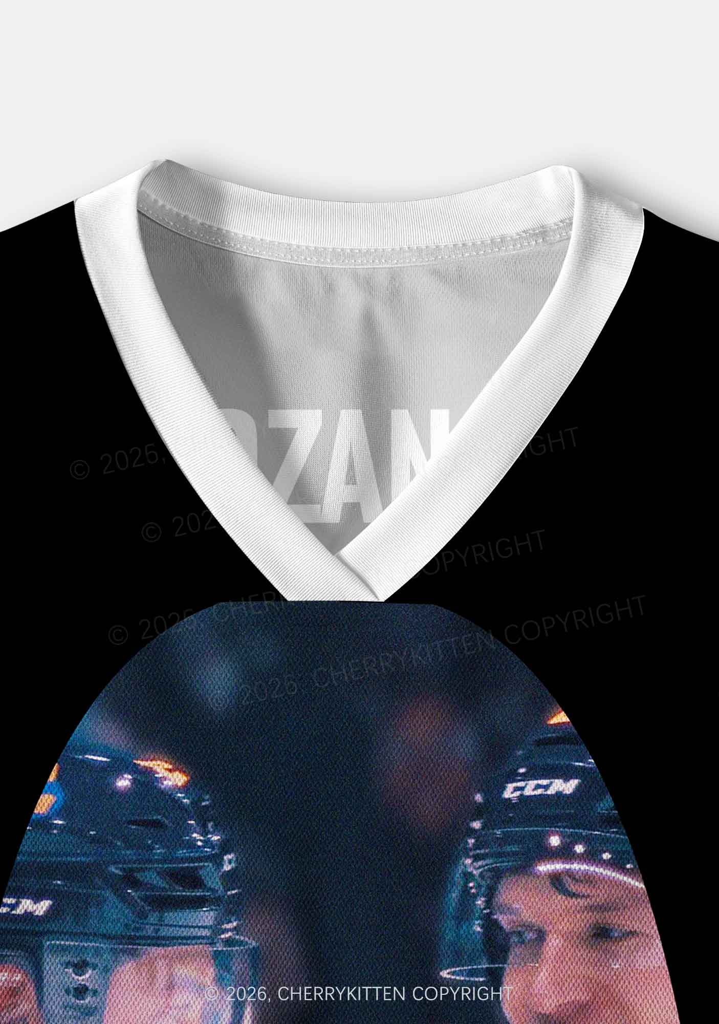 Blue Gaze HR Y2K Crop Sport Jersey Shirts Cherrykitten