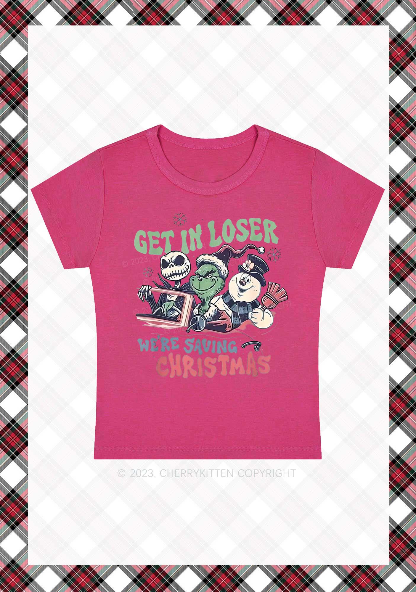 We're Saving Christmas Baby Tee Cherrykitten