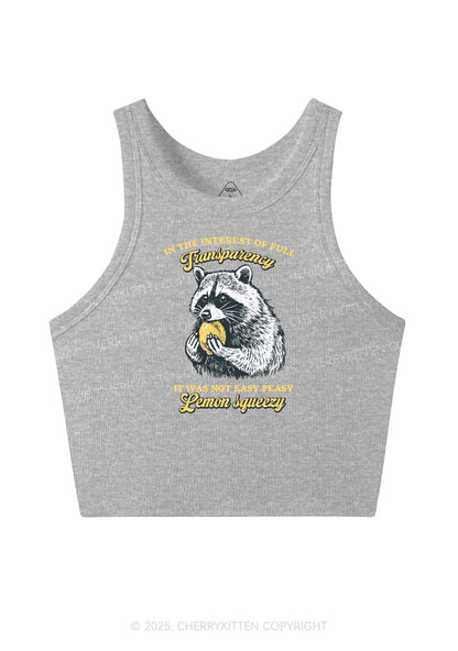 Transparency Lemon Squeezy Y2K Crop Tank Top Cherrykitten