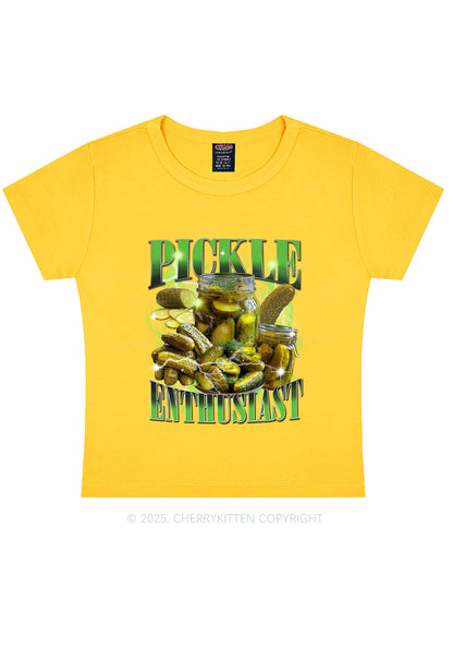 Pickle Enthusiast Y2K Baby Tee Cherrykitten