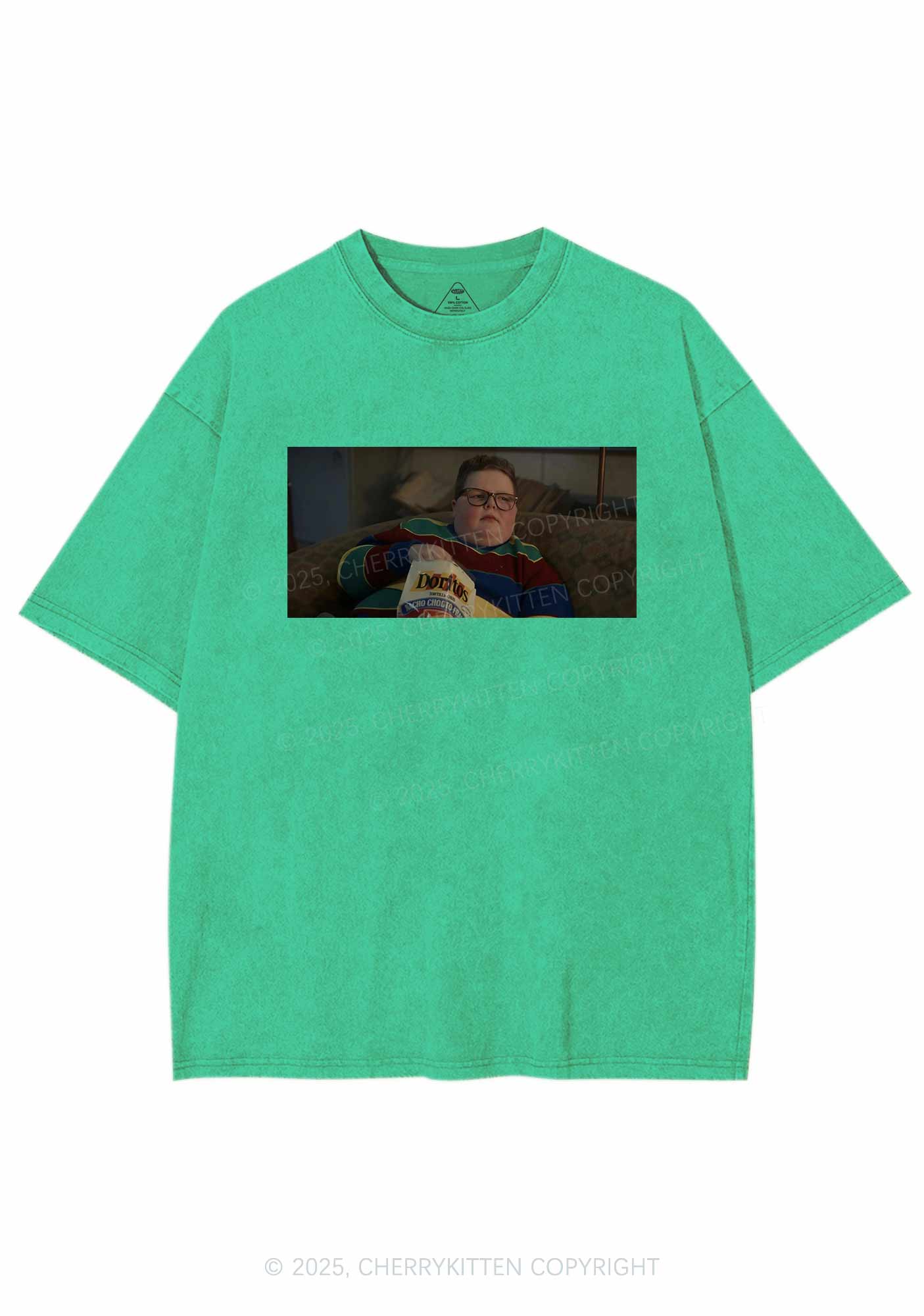 Snack Break Y2K Shirts Washed Tee Cherrykitten