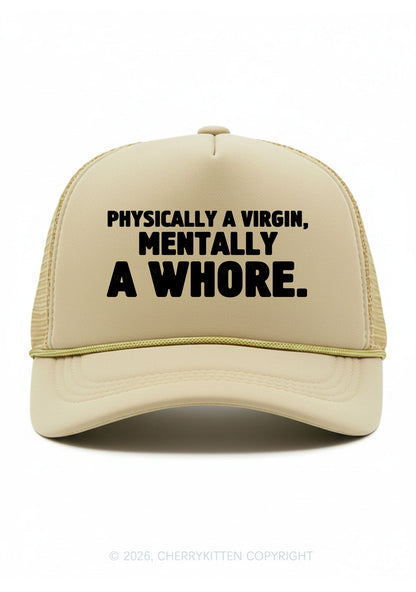 Mentally A Hore Y2K Trucker Hat Cherrykitten