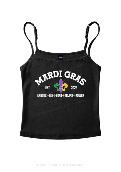 Mardi Gras Laissez Les Bons Temps Rouler Y2K Spaghetti Strap Cami Cherrykitten