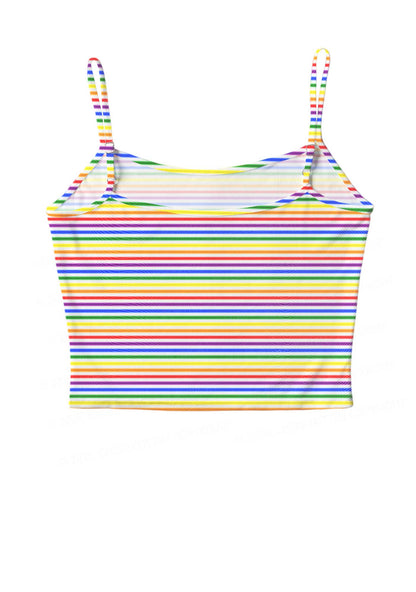 Rainbow Stripes Pride Y2K Mesh Cami Tank Cherrykitten