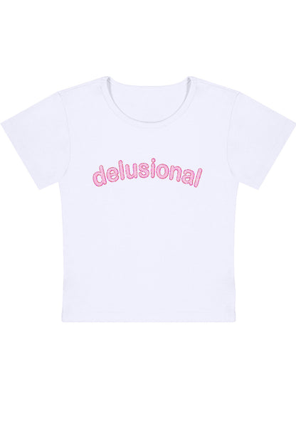 Curvy Delusional Baby Tee