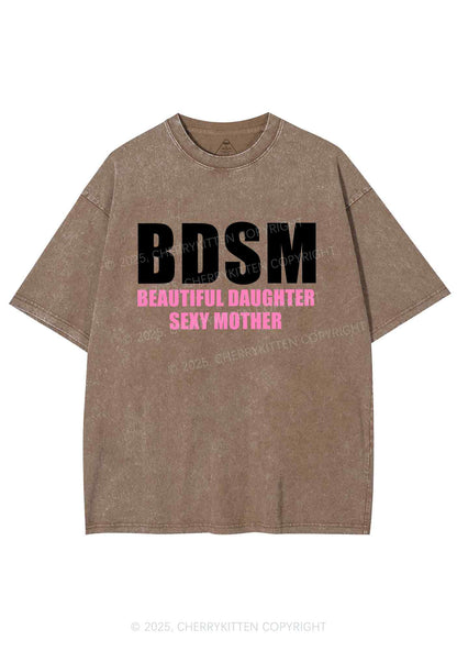 BDSM Daughter Mother Y2K Shirts Washed Tee Cherrykitten
