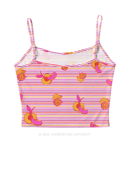 Peachy Lesbian Stripe Pride Y2K Mesh Cami Tank Cherrykitten