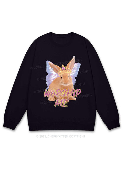 Worship Me Y2K Sweatshirt Cherrykitten