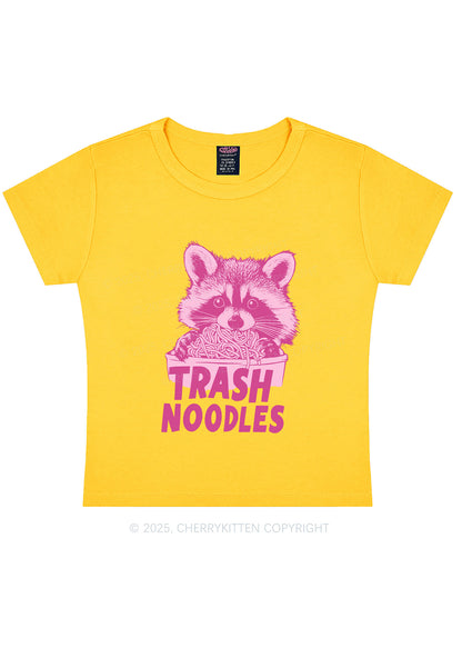 Raccoon Trash Noodles Y2K Baby Tee Cherrykitten