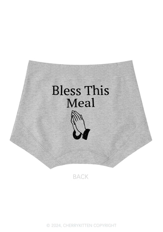 Bless This Meal Y2K Mid Rise Waist Boyshort Cherrykitten