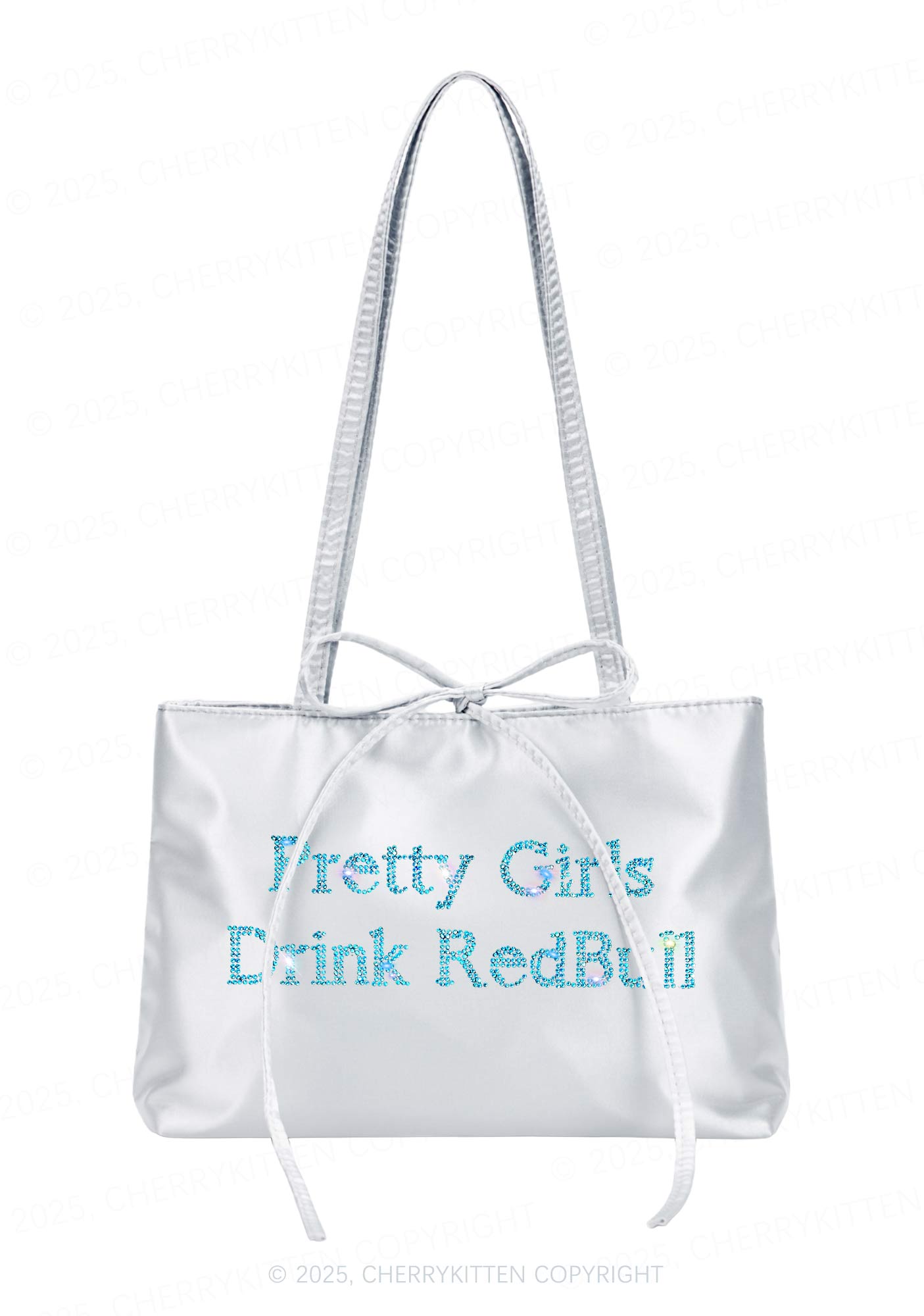 Rhinestone Pretty Girls Drink Red Y2K Satin Bags Cherrykitten