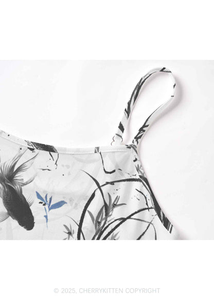 Ink Carp Y2K Mesh Cami Tank Cherrykitten