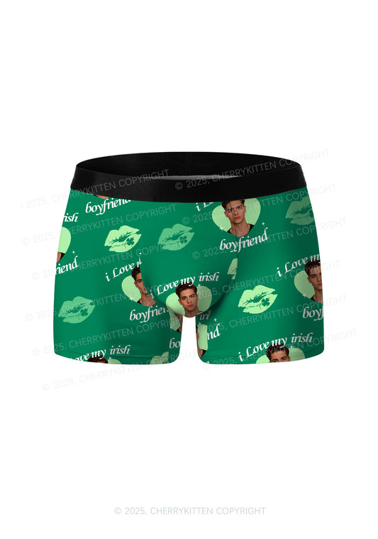 Custom I Love My Irish BF St Patricks Y2K Print Men Boxer Briefs Cherrykitten