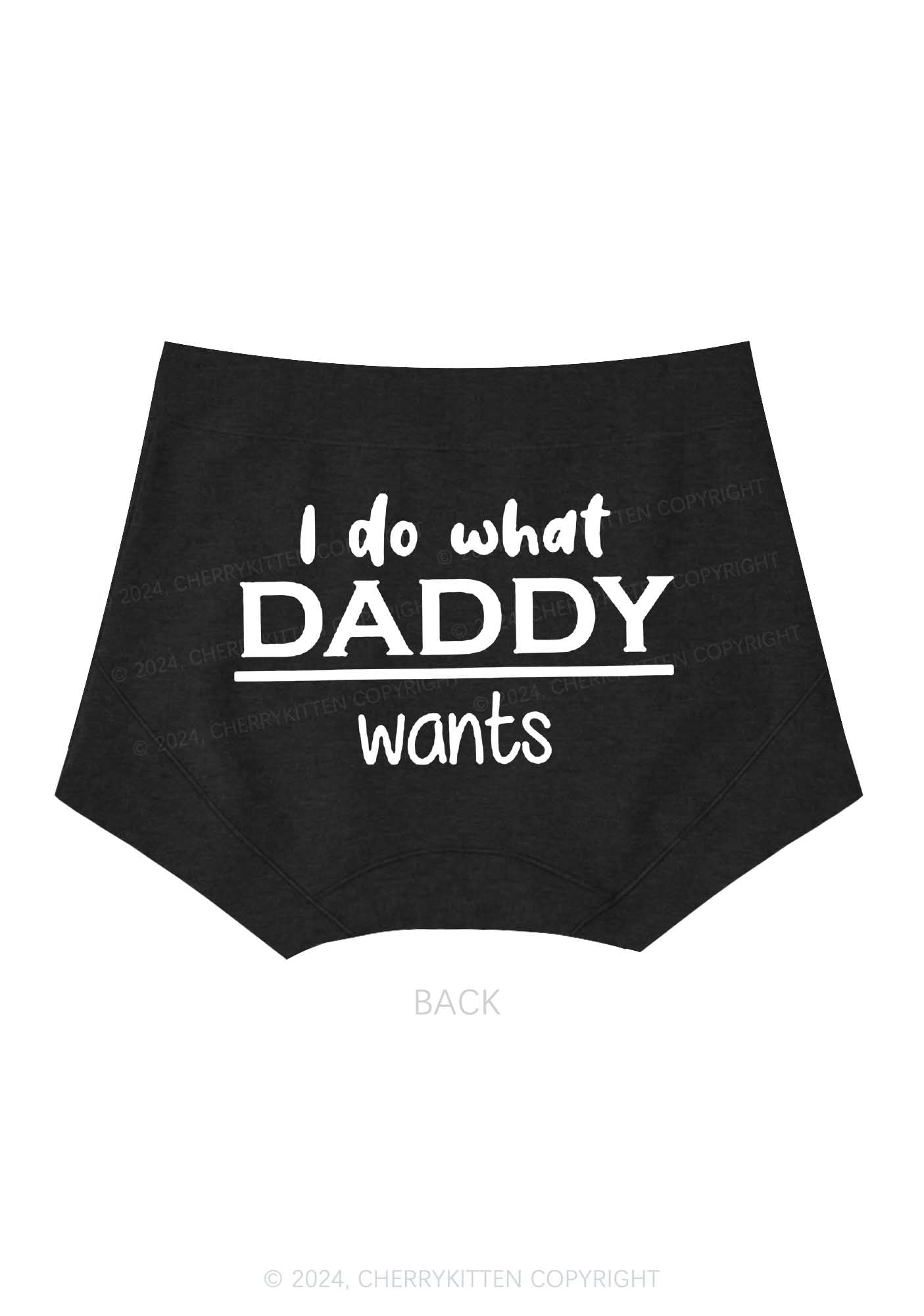 Do What Daddy Wants Y2K Mid Rise Waist Boyshort Cherrykitten