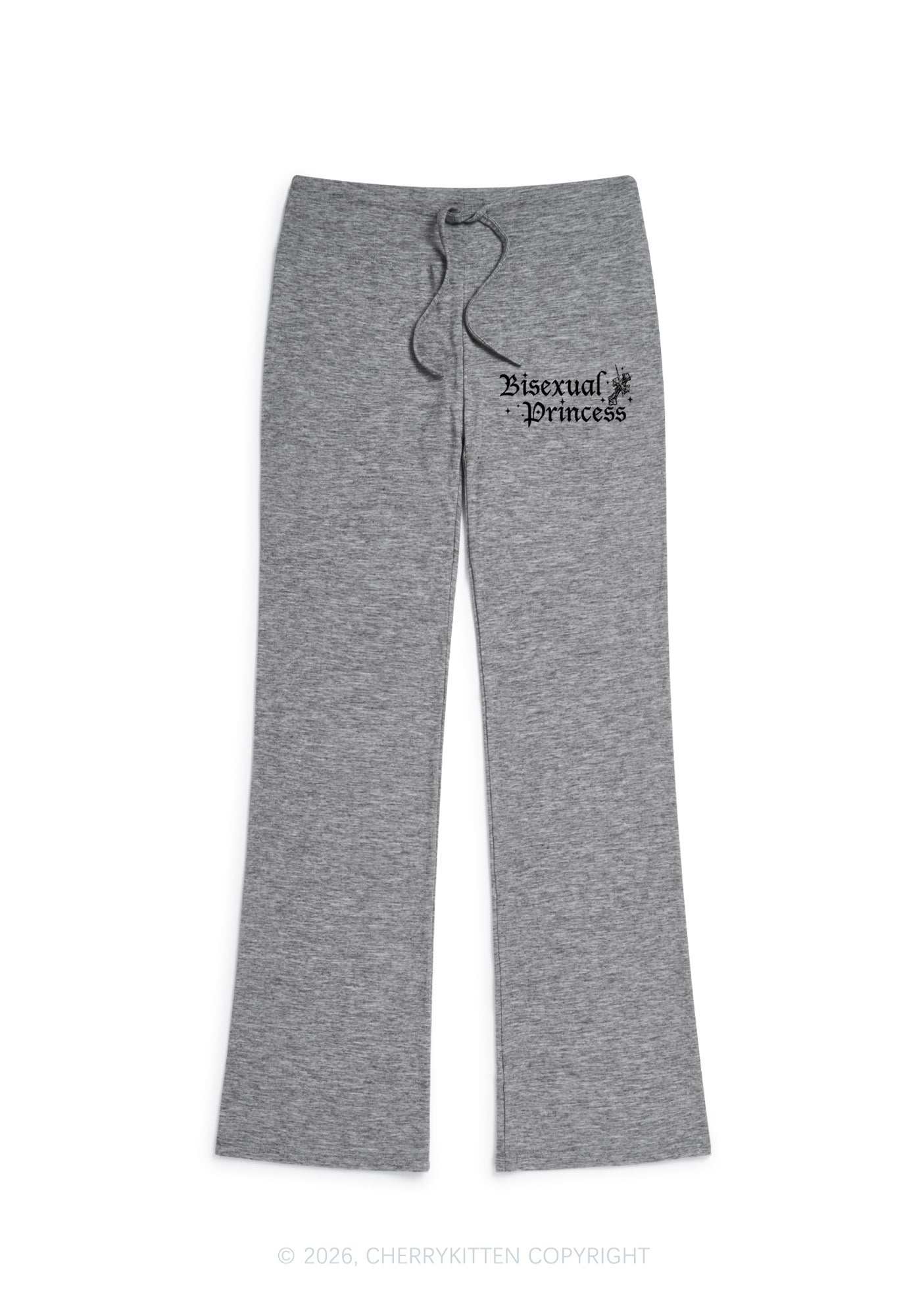 Bisexual Princess Pride Y2K Low Rise Drawstring Flare Pants Cherrykitten