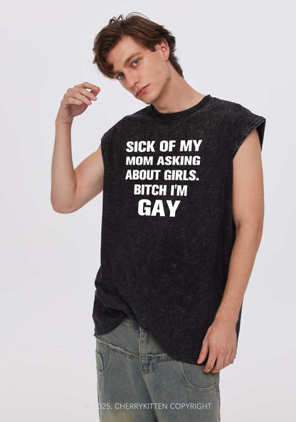 Bxxch Im Gay Pride Y2K Washed Muscle Tank Cherrykitten