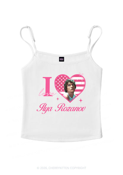 I Love IR HR Y2K Spaghetti Strap Cami Cherrykitten