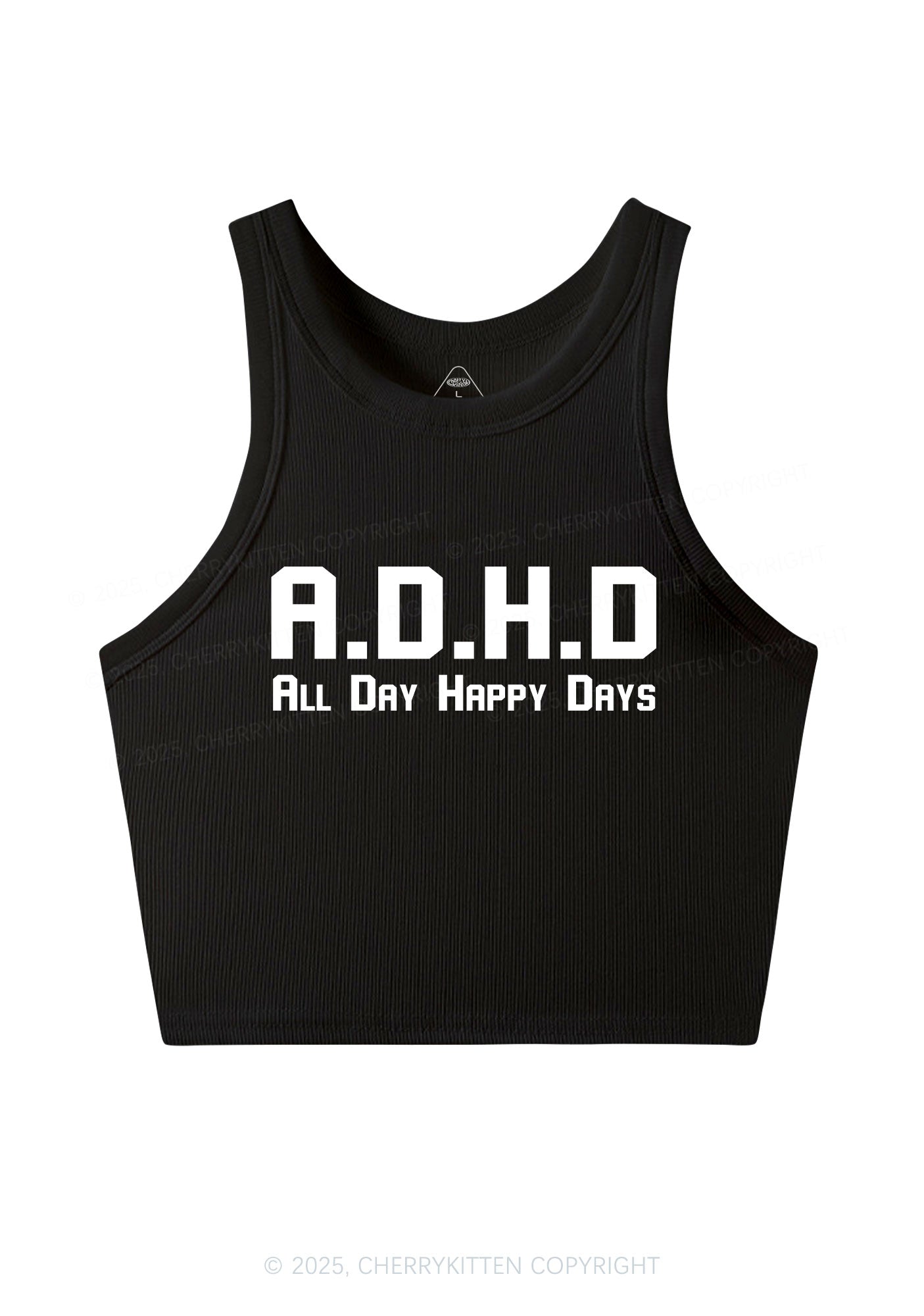 All Day Happy Days Y2K Crop Tank Top Cherrykitten