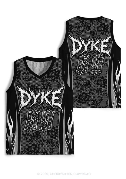 Punk Rivets Dyke Pride Y2K Sport Jersey Tank Cherrykitten
