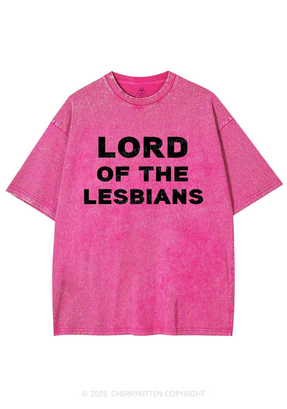 Lord Of The Lesbians Y2K Shirts Washed Tee Cherrykitten
