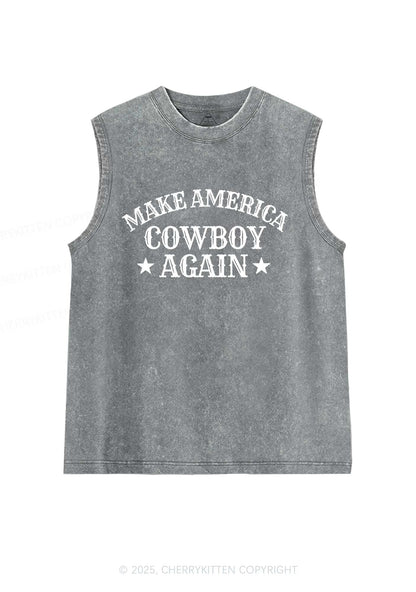 Cowboy Again Y2K Washed Muscle Tank Cherrykitten