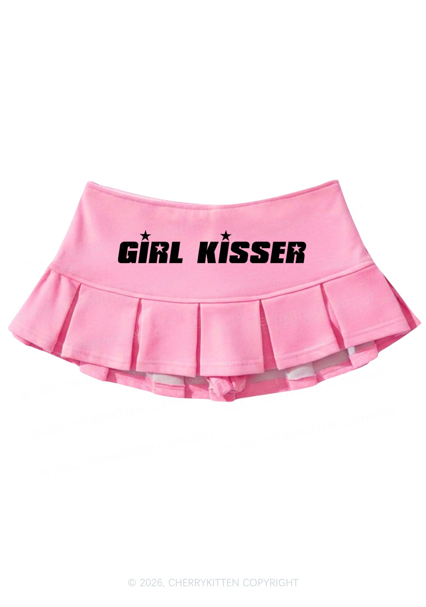 Girl Kisser Star Y2K Mini Pleated Skirts Cherrykitten