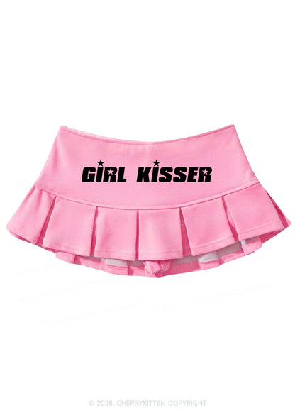 Girl Kisser Star Y2K Mini Pleated Skirts Cherrykitten
