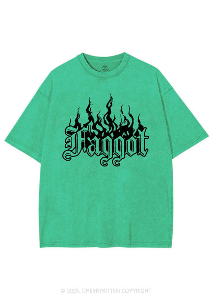 Halloween Goth Faggot Pride Y2K Shirts Washed Tee Cherrykitten