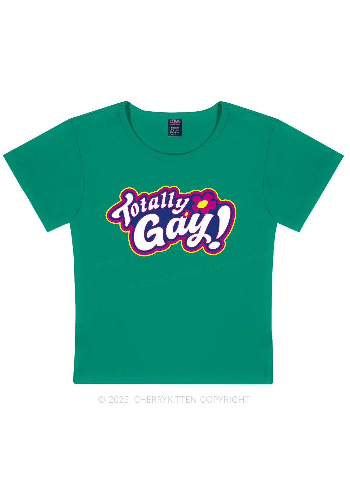 Totally Gay Pride Y2K Baby Tee Cherrykitten