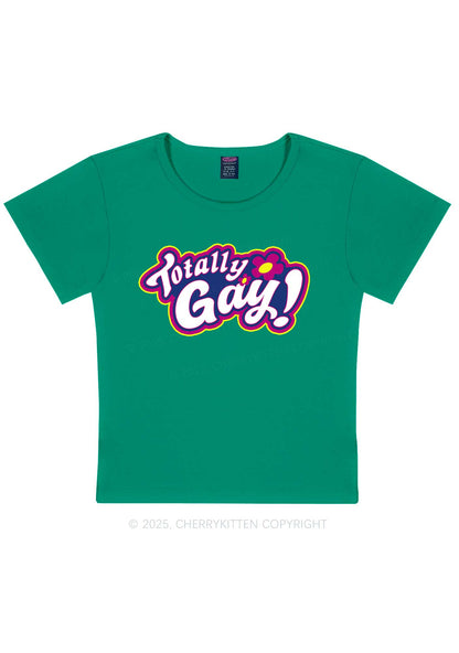 Totally Gay Pride Y2K Baby Tee Cherrykitten