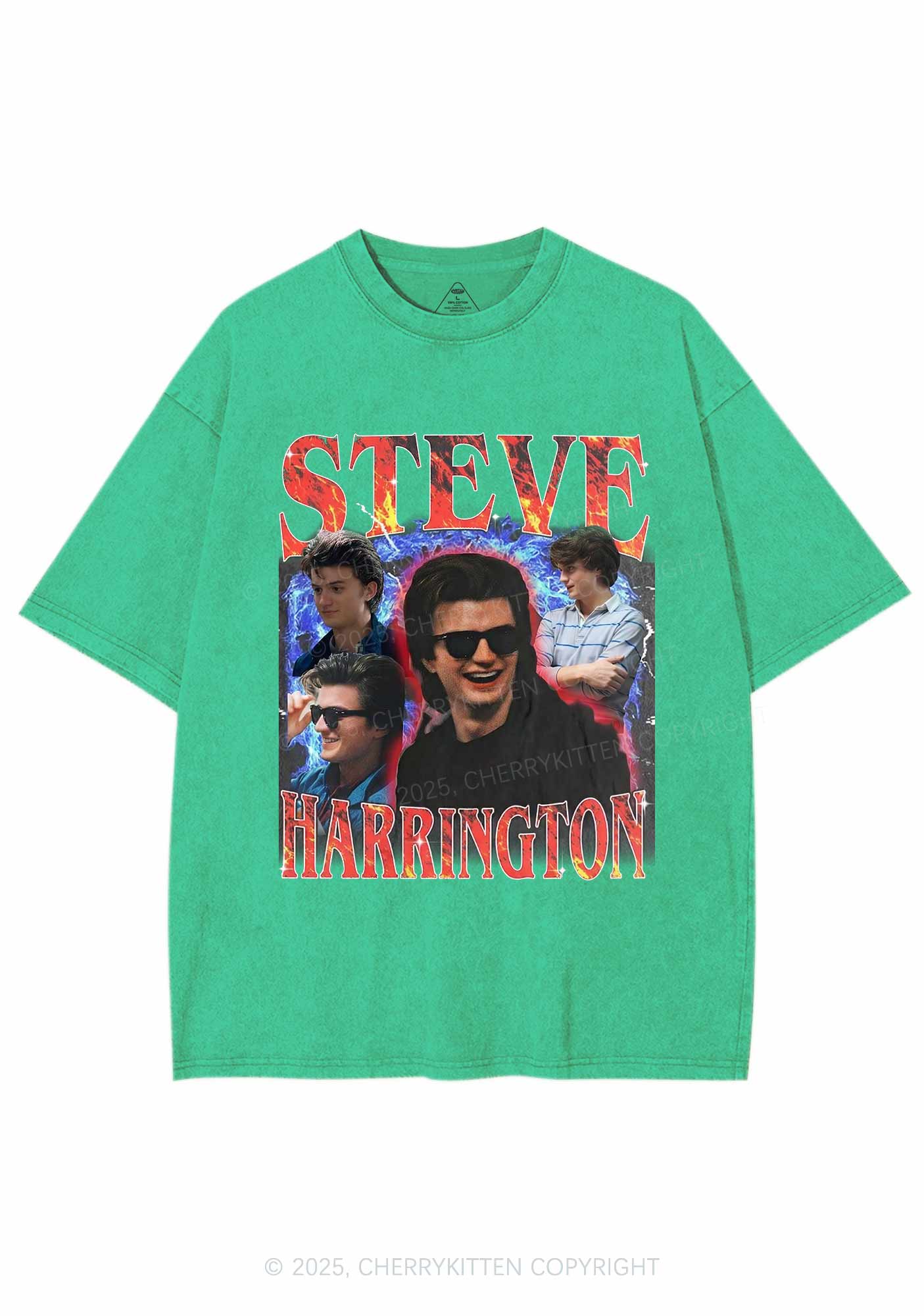 SH Red Blaze Y2K Shirts Washed Tee Cherrykitten