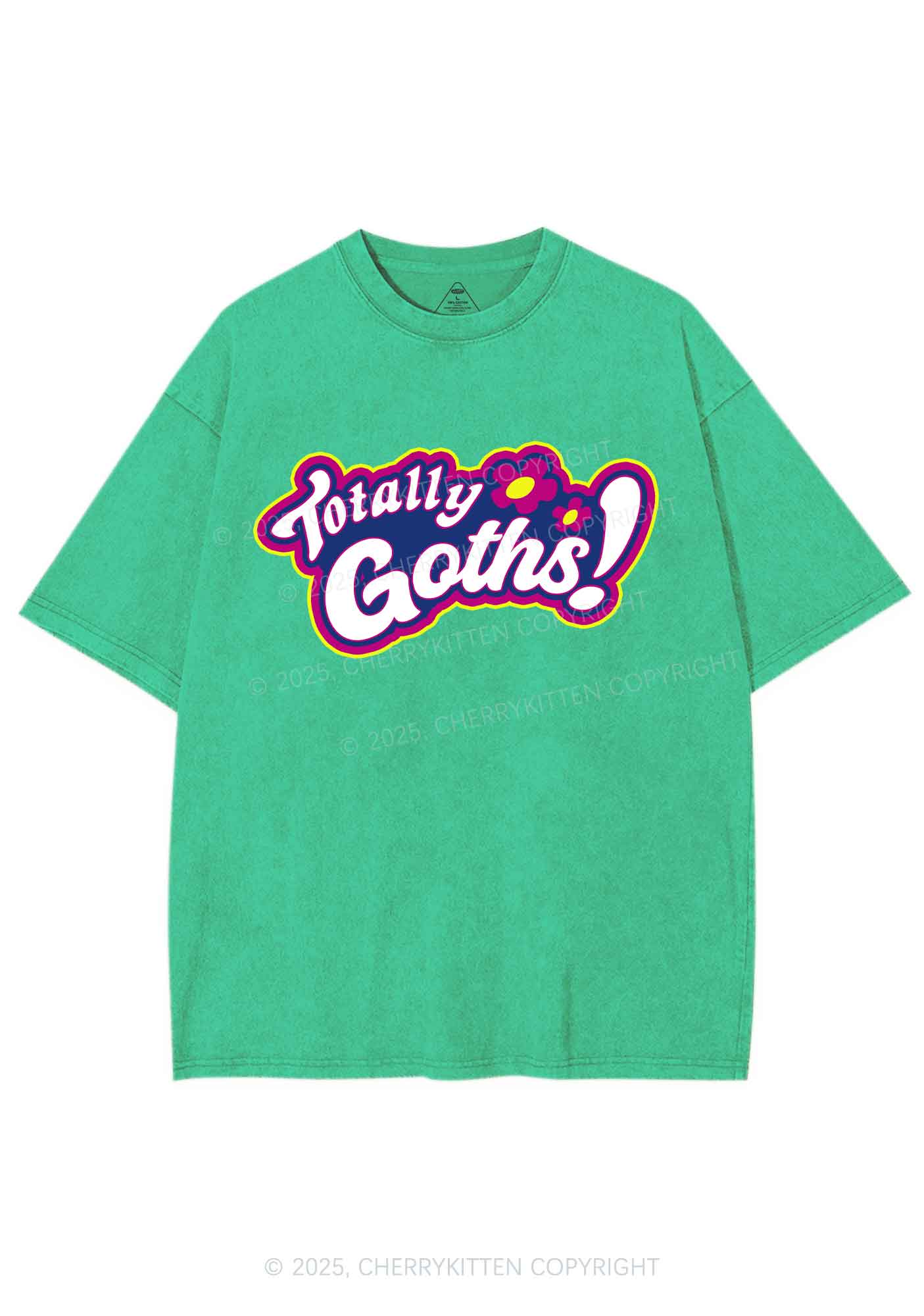 Totally Goths Y2K Shirts Washed Tee Cherrykitten