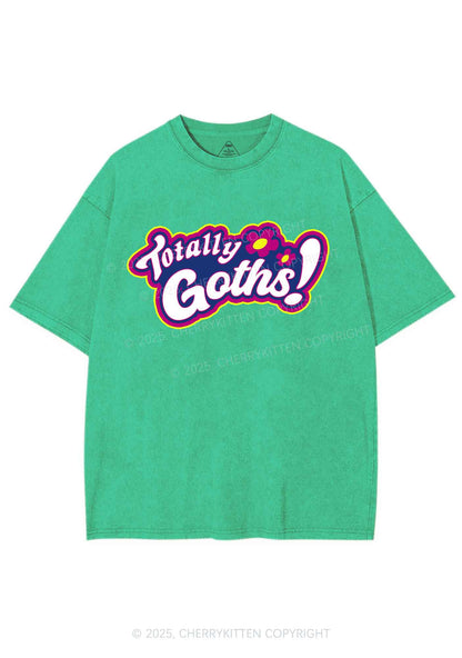Totally Goths Y2K Shirts Washed Tee Cherrykitten