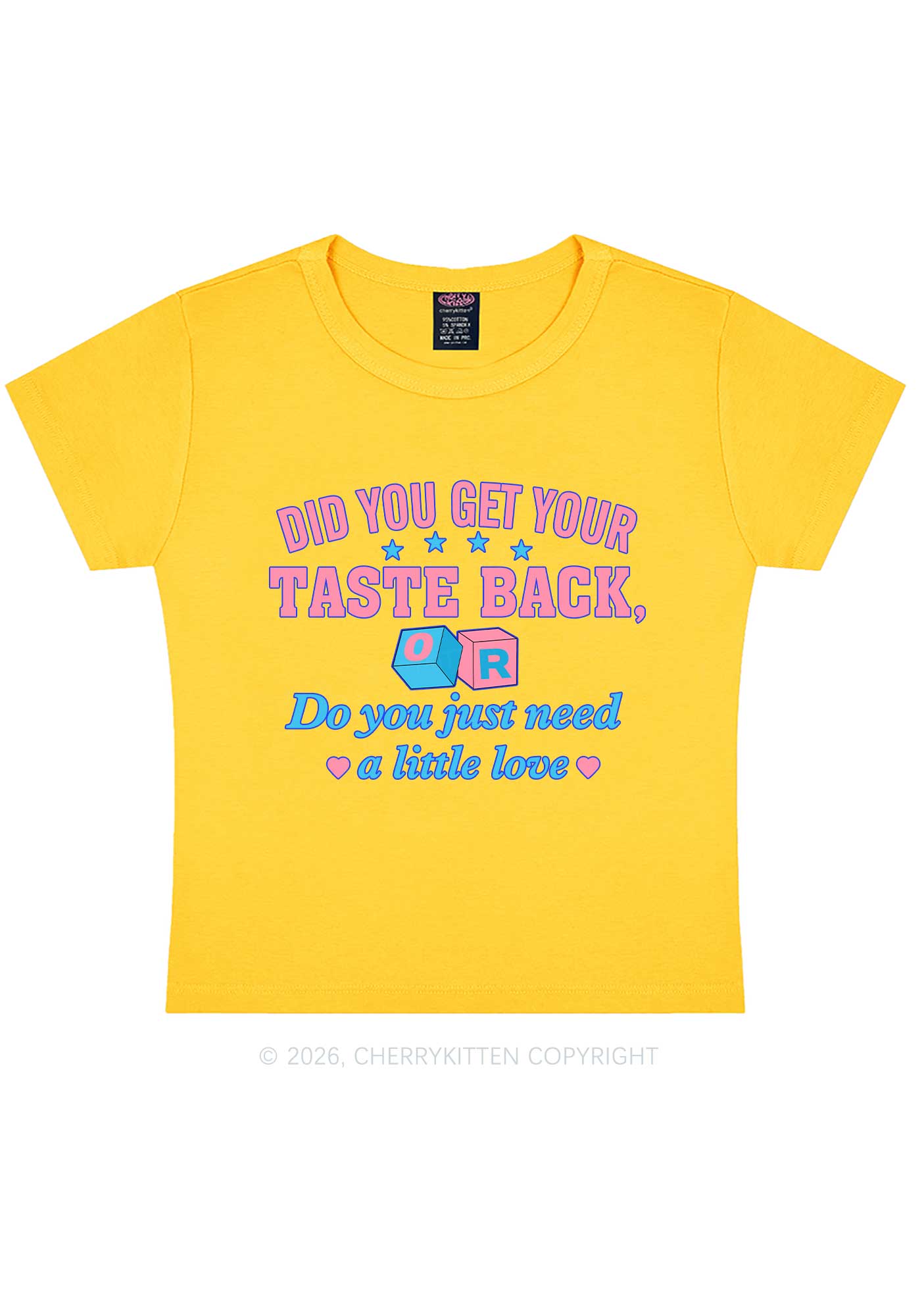 Get Your Taste Back Y2K Baby Tee Cherrykitten