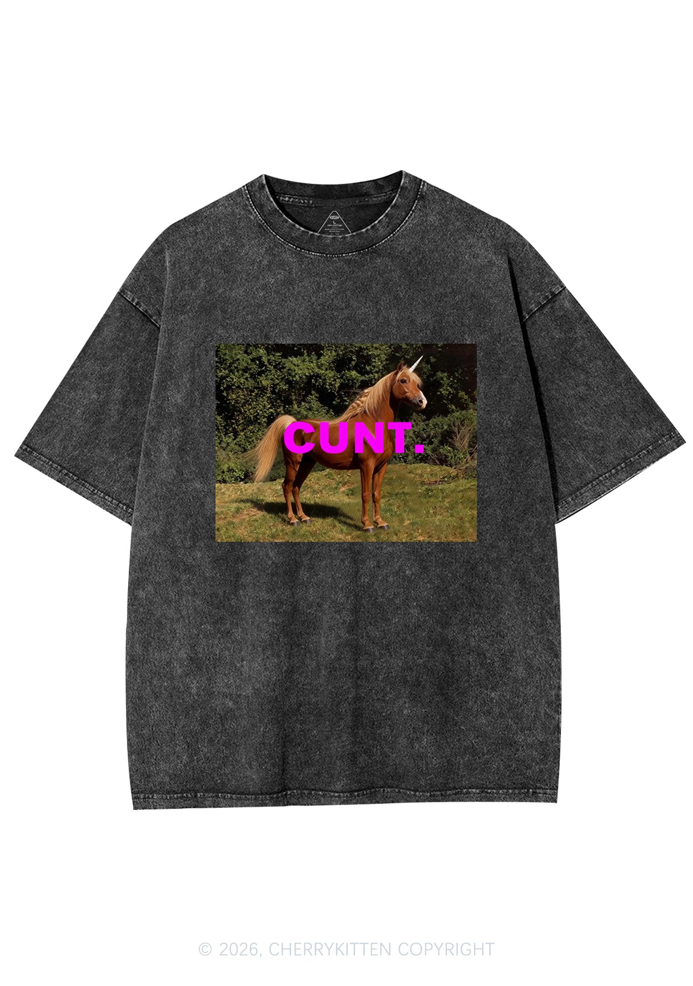 Custom Photo Cxxt Y2K Shirts Washed Tee Cherrykitten