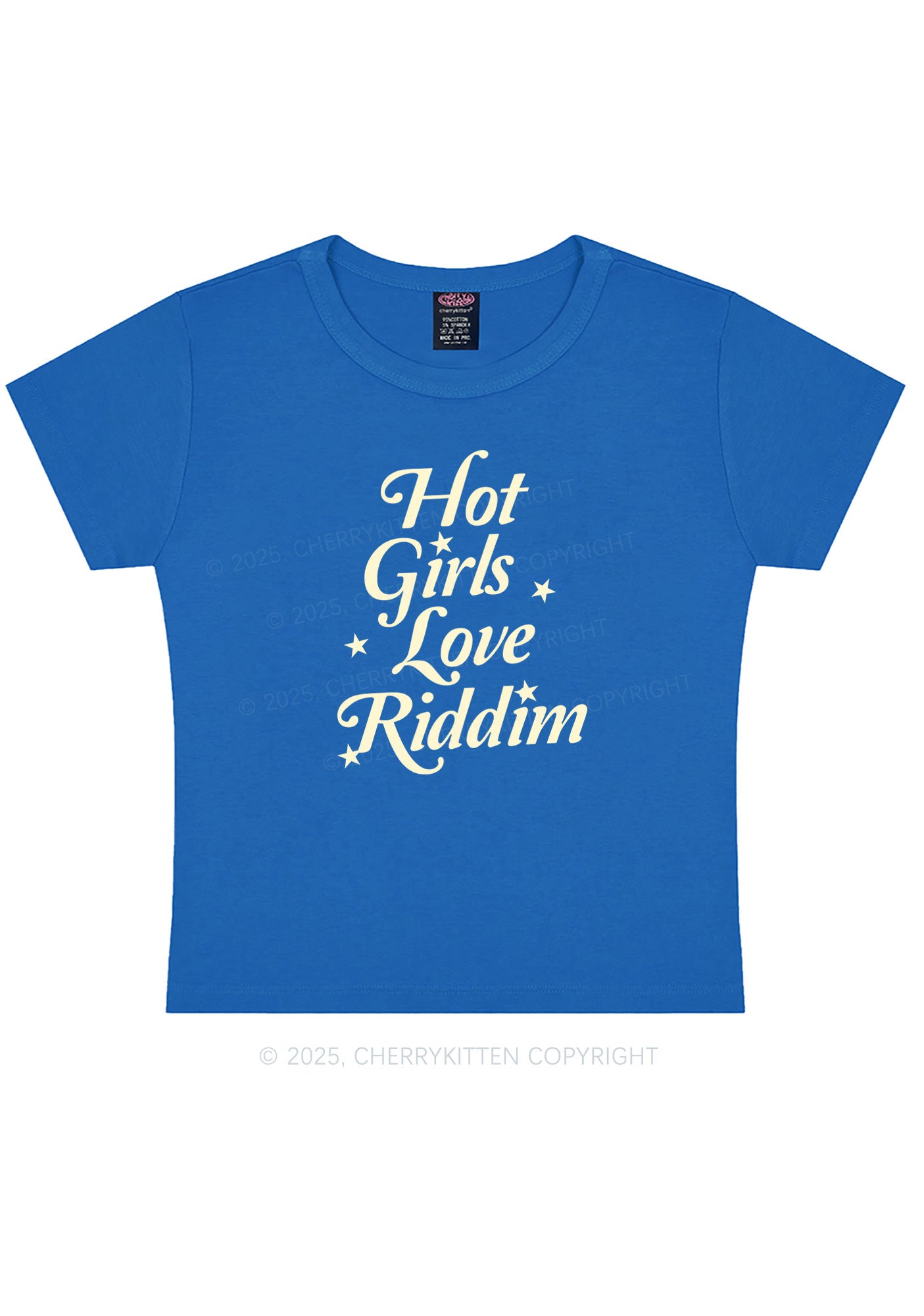 Hot Girls Love Riddim Y2K Baby Tee Cherrykitten