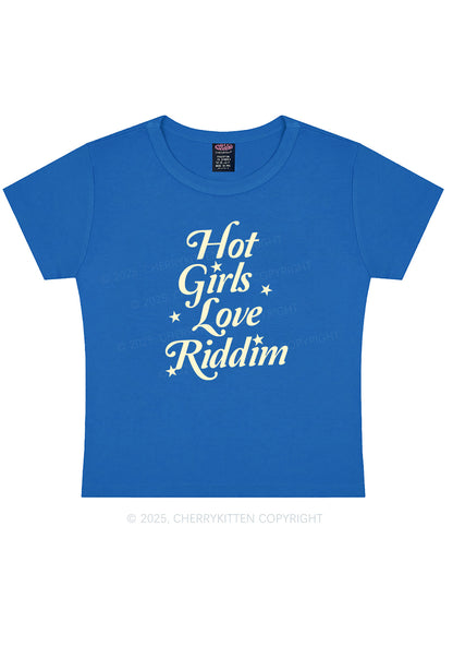 Hot Girls Love Riddim Y2K Baby Tee Cherrykitten