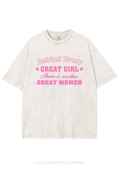 Great Girl Great Women Pride Y2K Shirts Washed Tee Cherrykitten