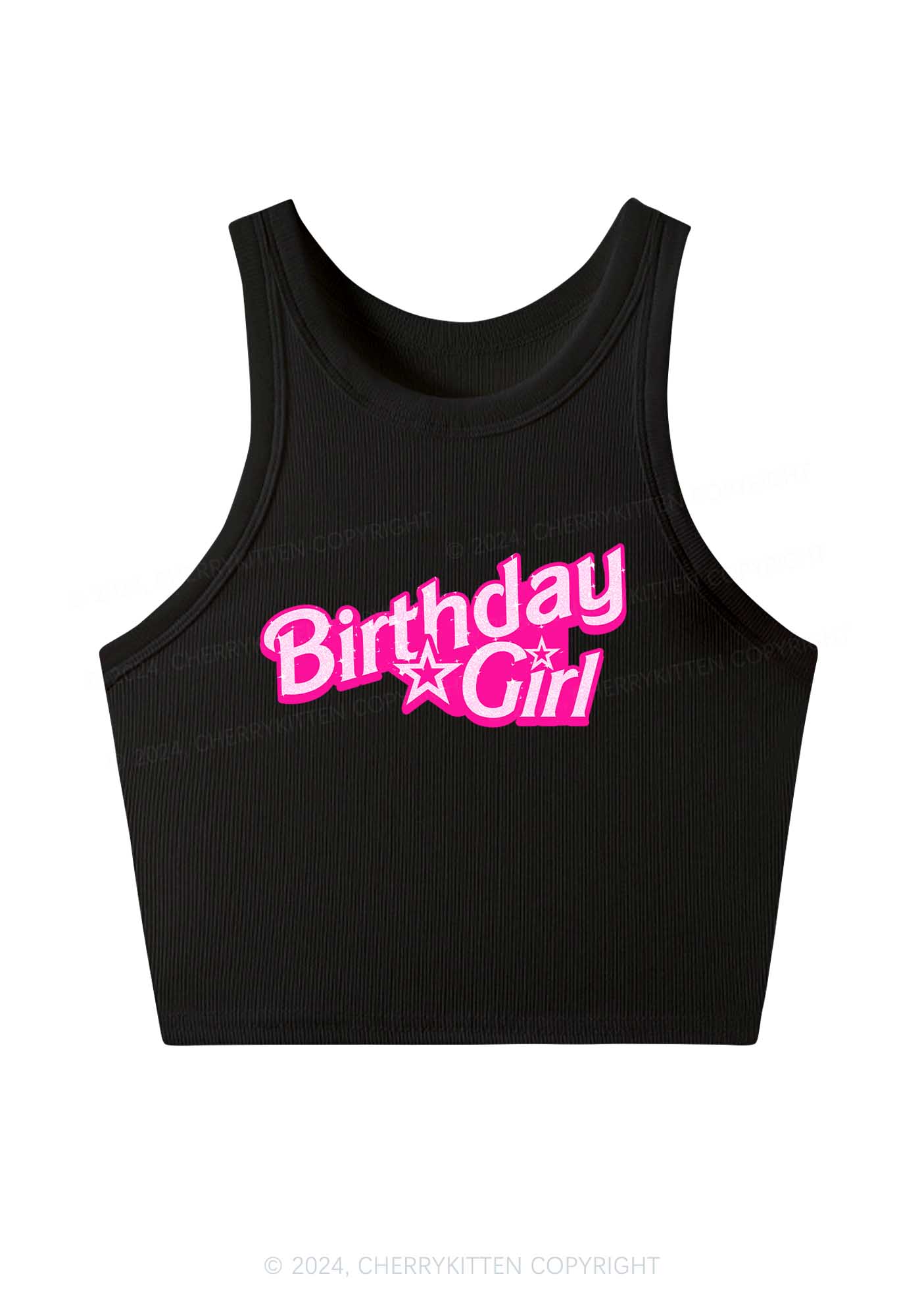 Barb Birthday Girl Y2K Crop Tank Top Cherrykitten