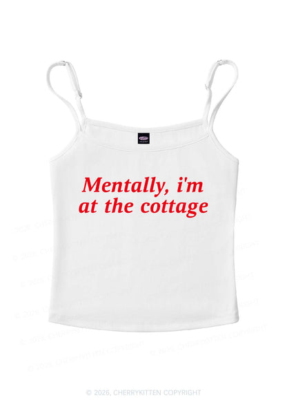 Mentally Im At The Cottage HR Y2K Spaghetti Strap Cami Cherrykitten