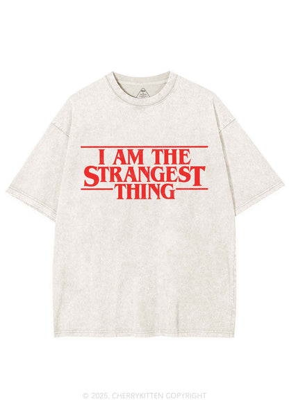 I Am The Strangest Thing Y2K Shirts Washed Tee Cherrykitten