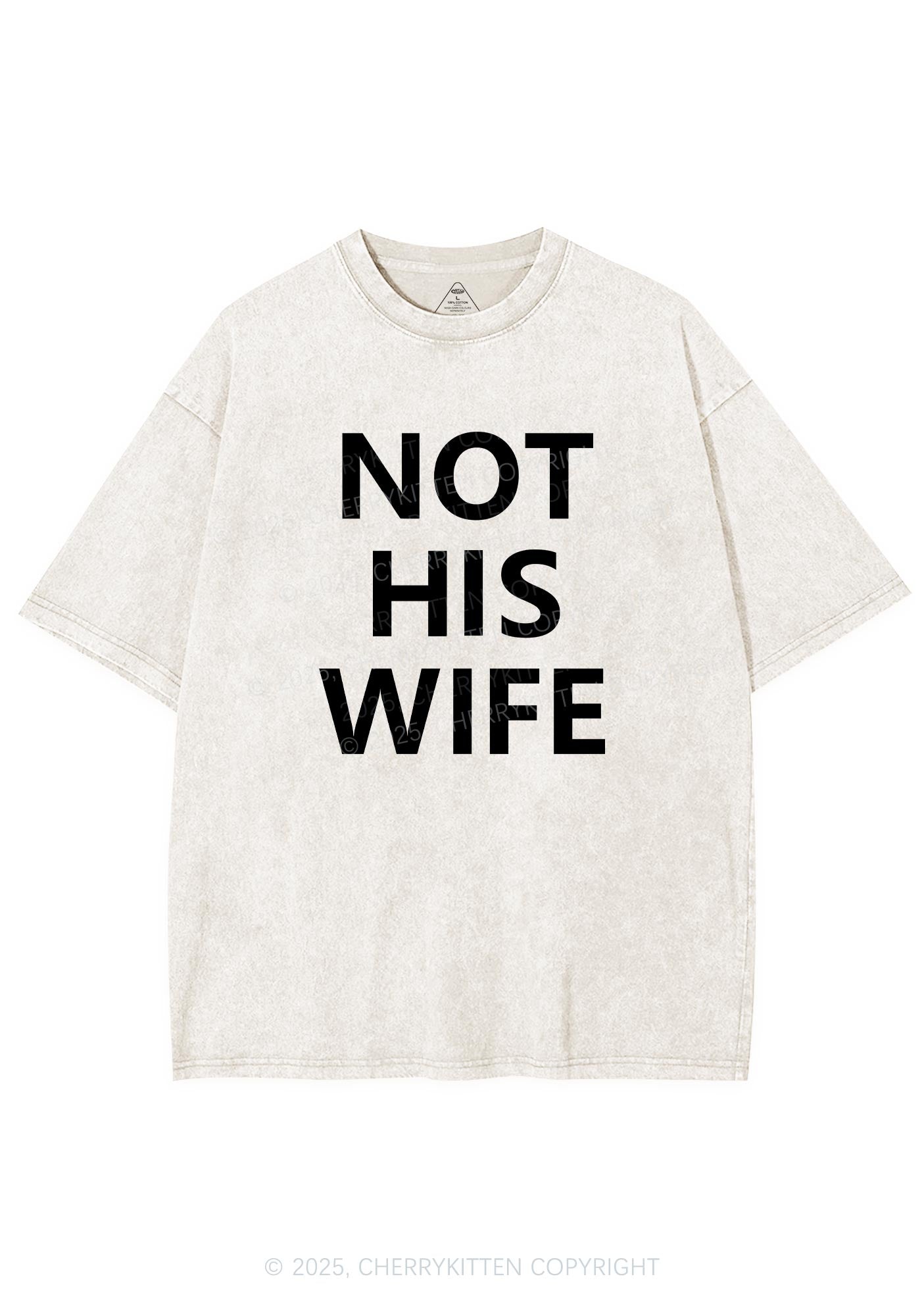 Not His Wife Y2K Shirts Washed Tee Cherrykitten